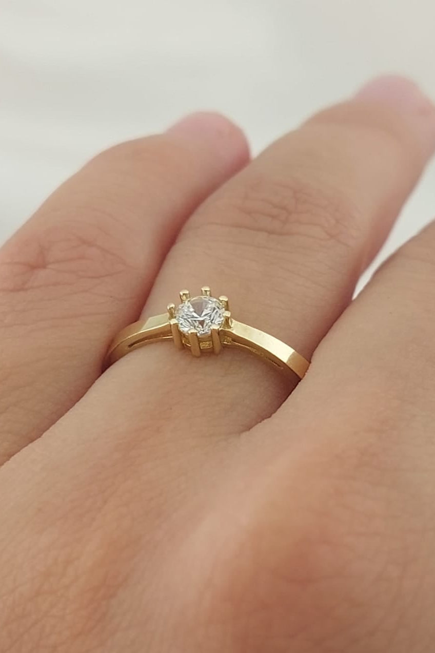 Anillo Compromiso Oro 10k 25615