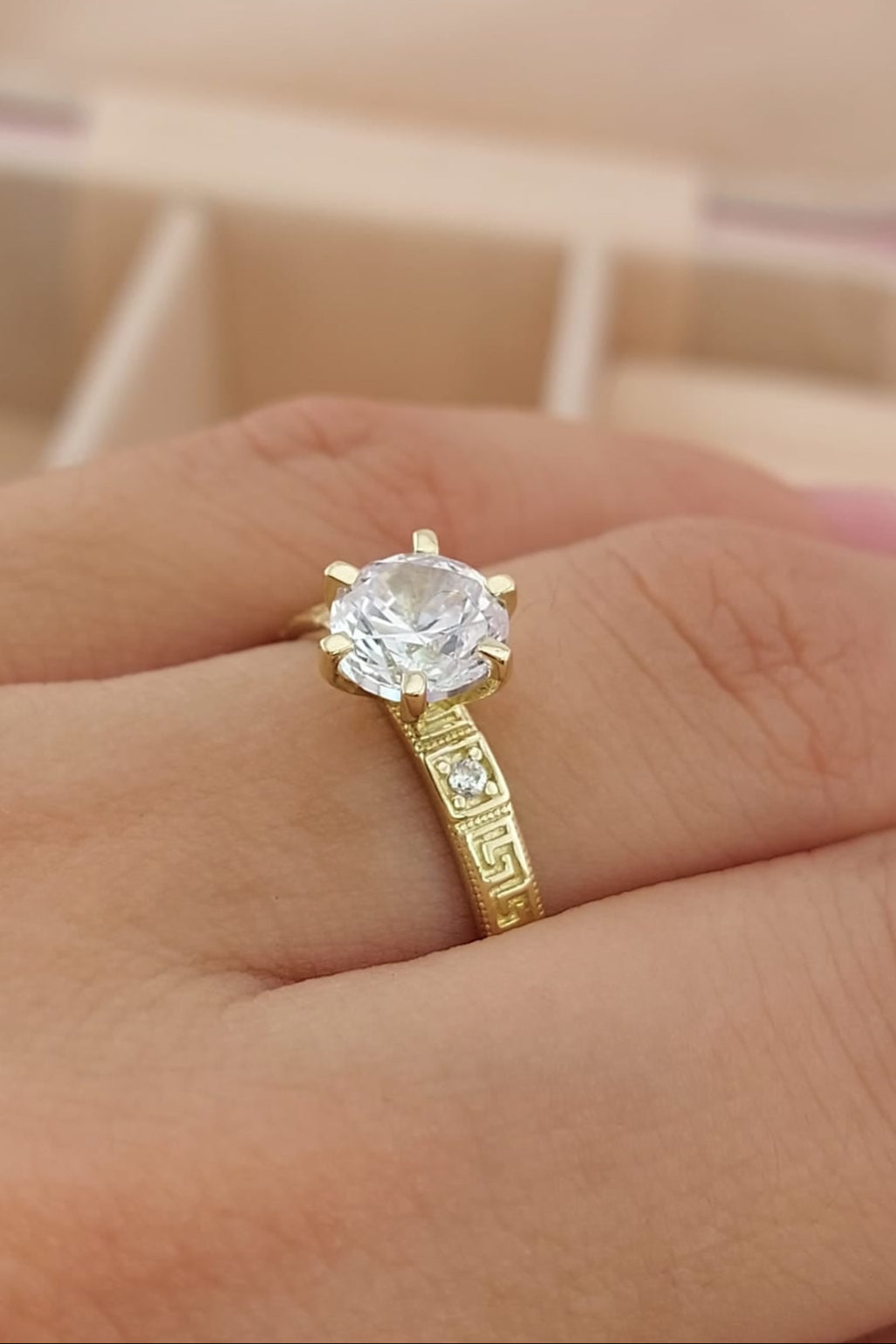 Anillo Compromiso Oro 10k 25624