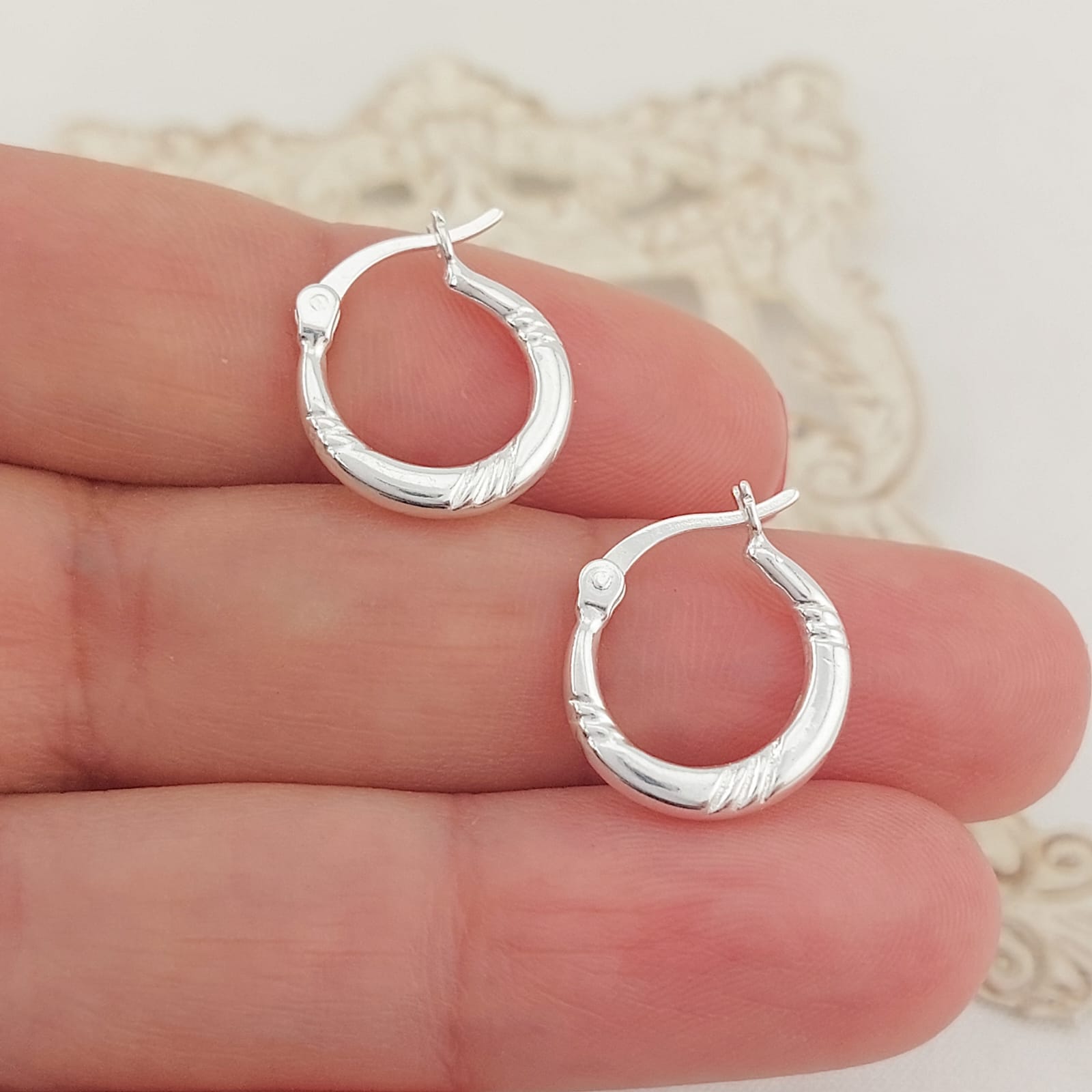 Argollas 13mm Plata 925 25651