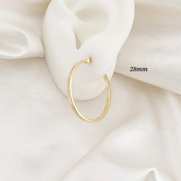 Argollas 28mm Oro 10k Italia 25789