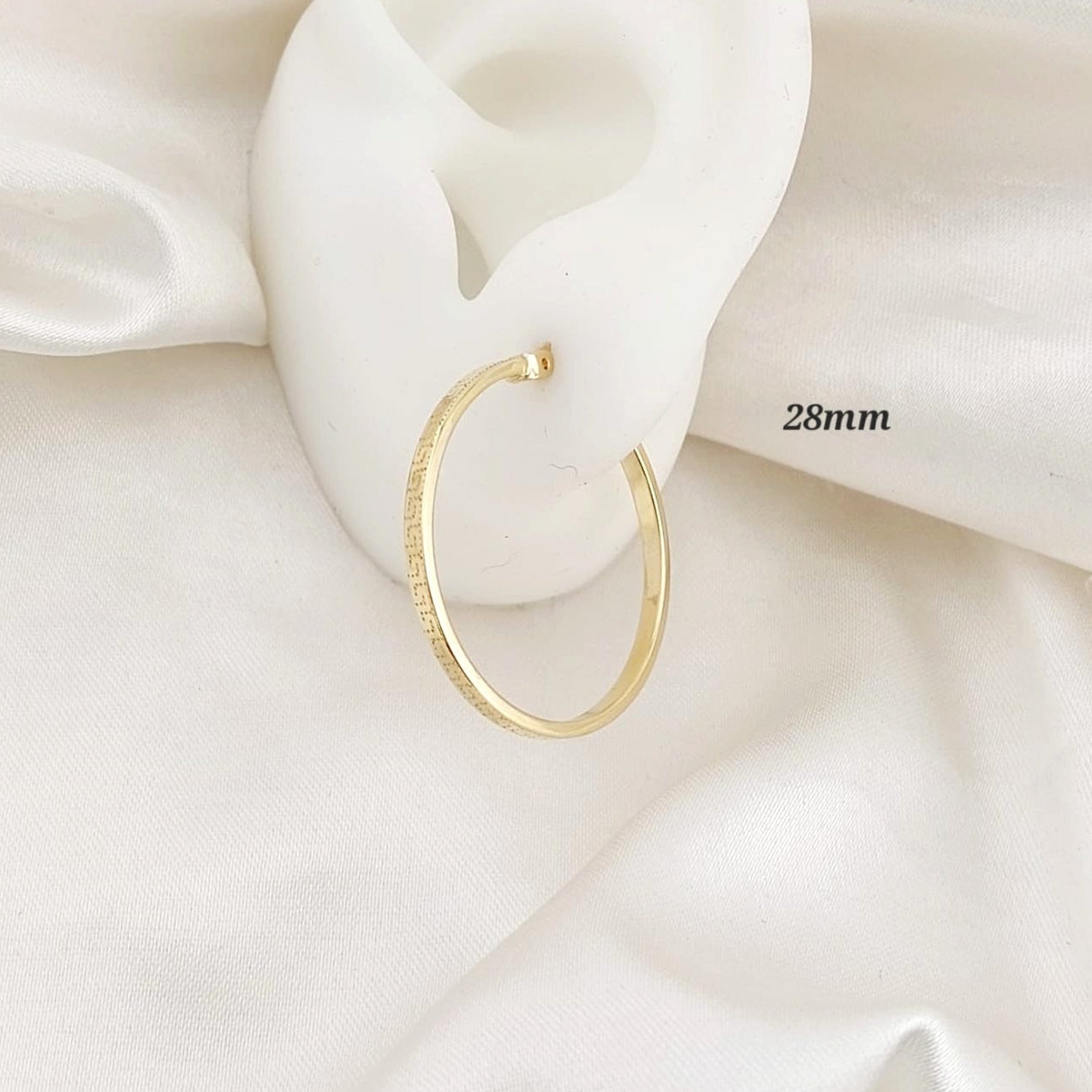 Argollas 28mm Oro 10k Italia 25789