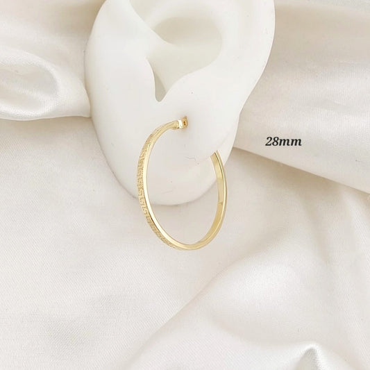 Argollas 28mm Oro 10k Italia 25789