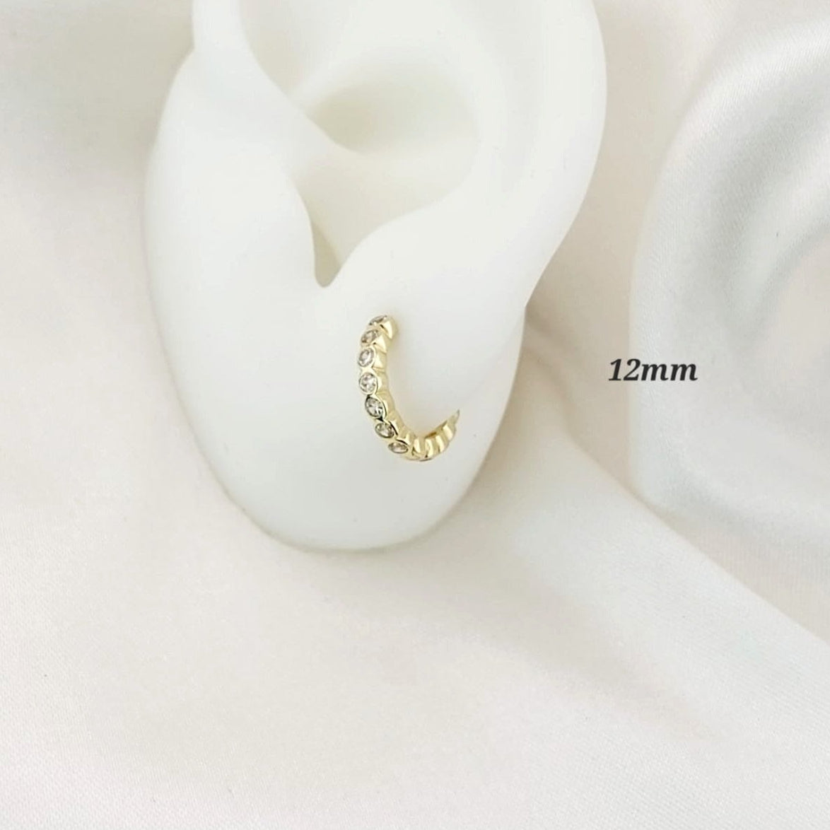 Huggies 12mm Oro 10k Italia 25793