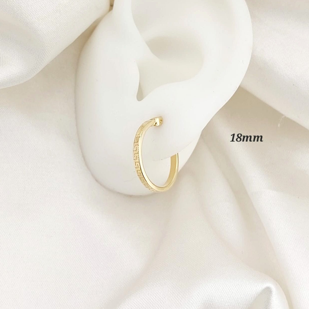Argollas 18mm Oro 10k Italia 25786