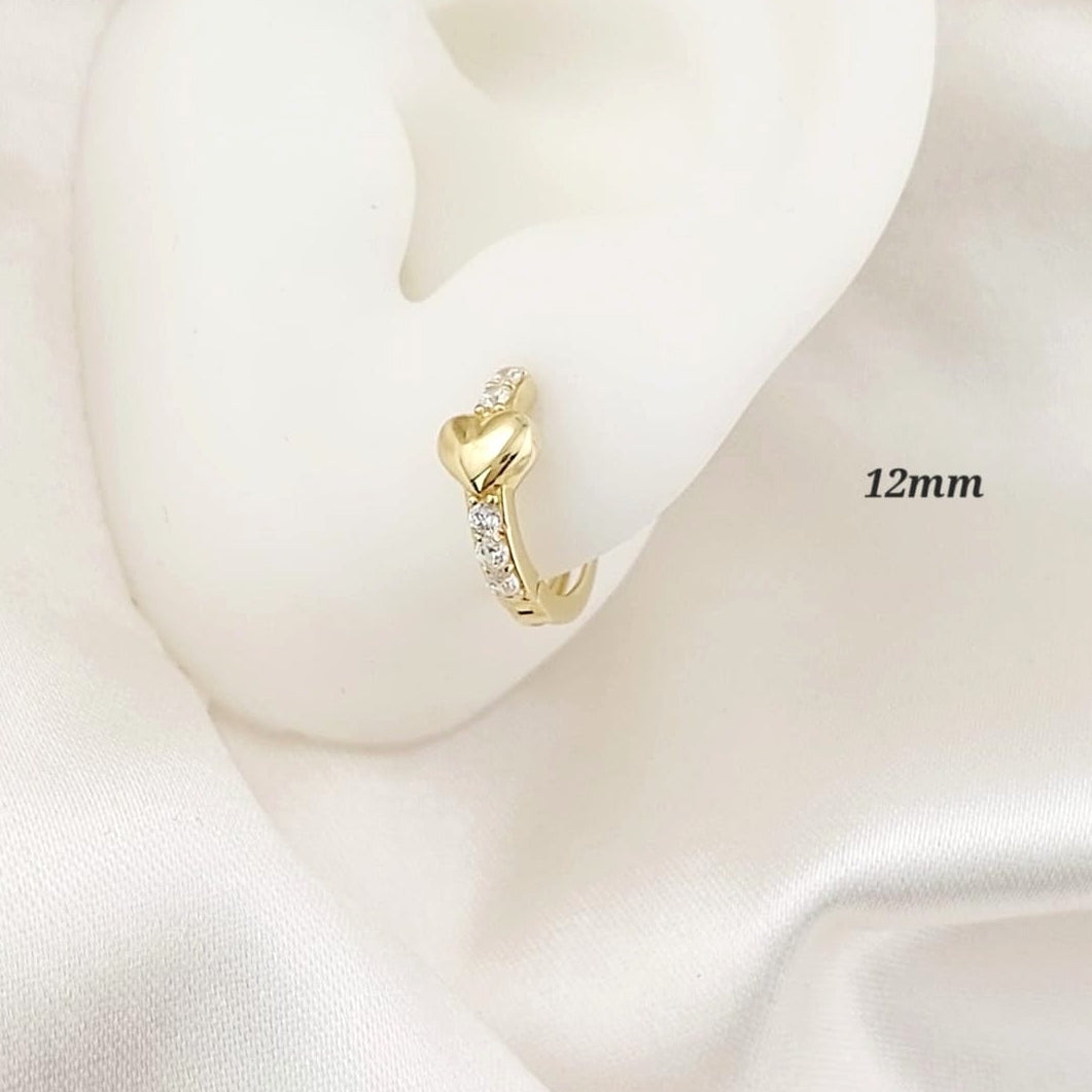 Huggies 12mm Oro 10k Italia 25792