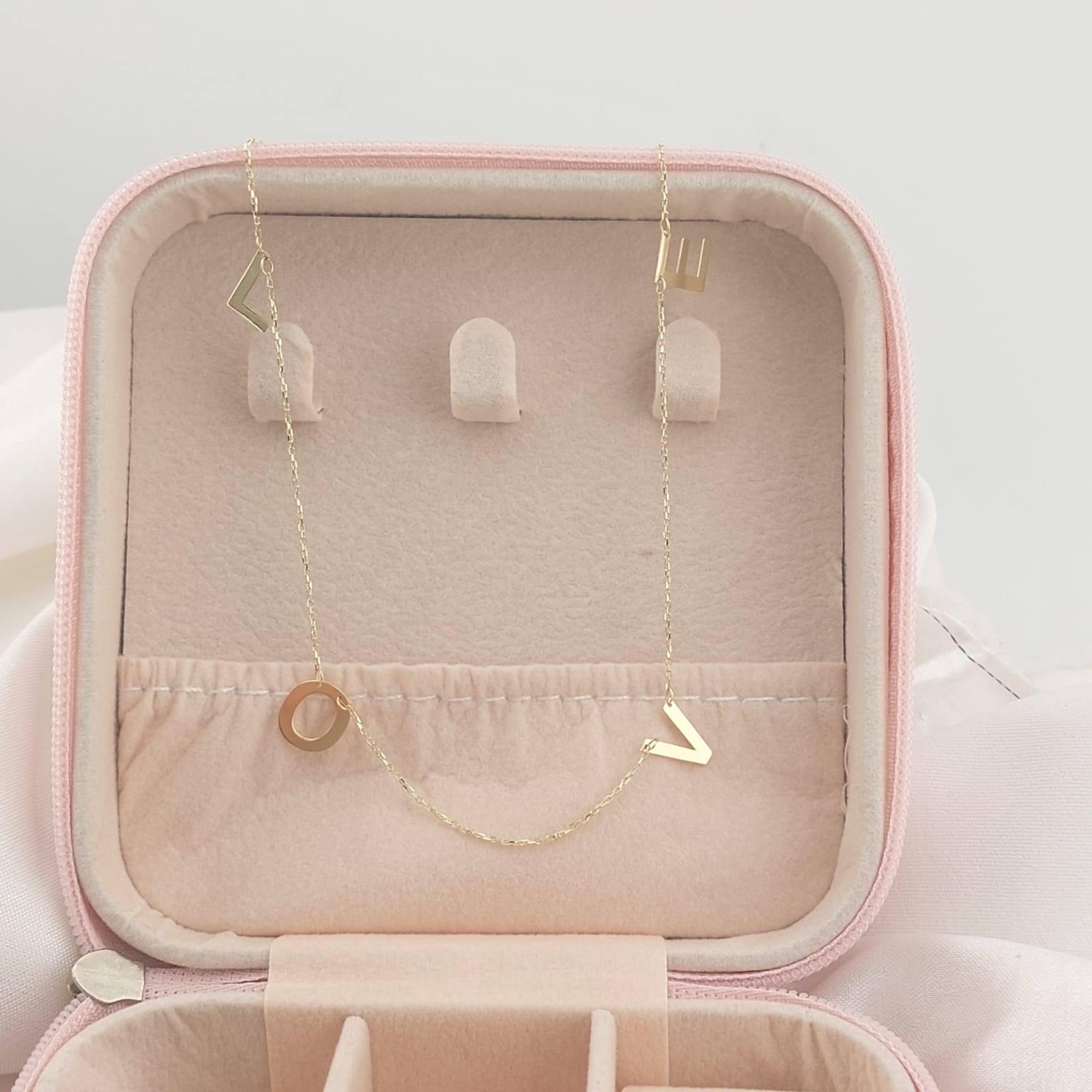 Collar LOVE Dama 43cm Oro 10K Italia 25795