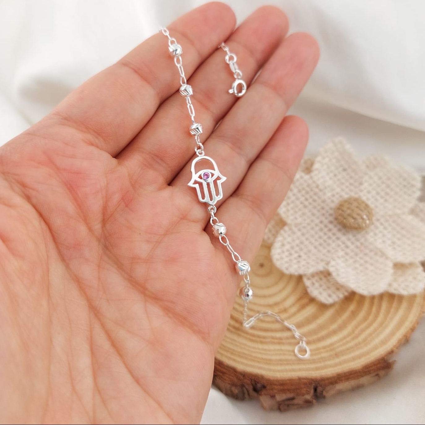 Pulsera Dama 19cm Plata 925 25834