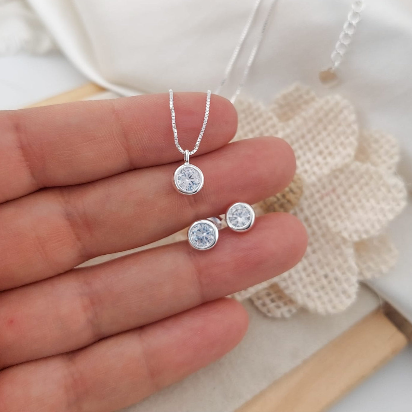 Juego Dama Plata 925 25974