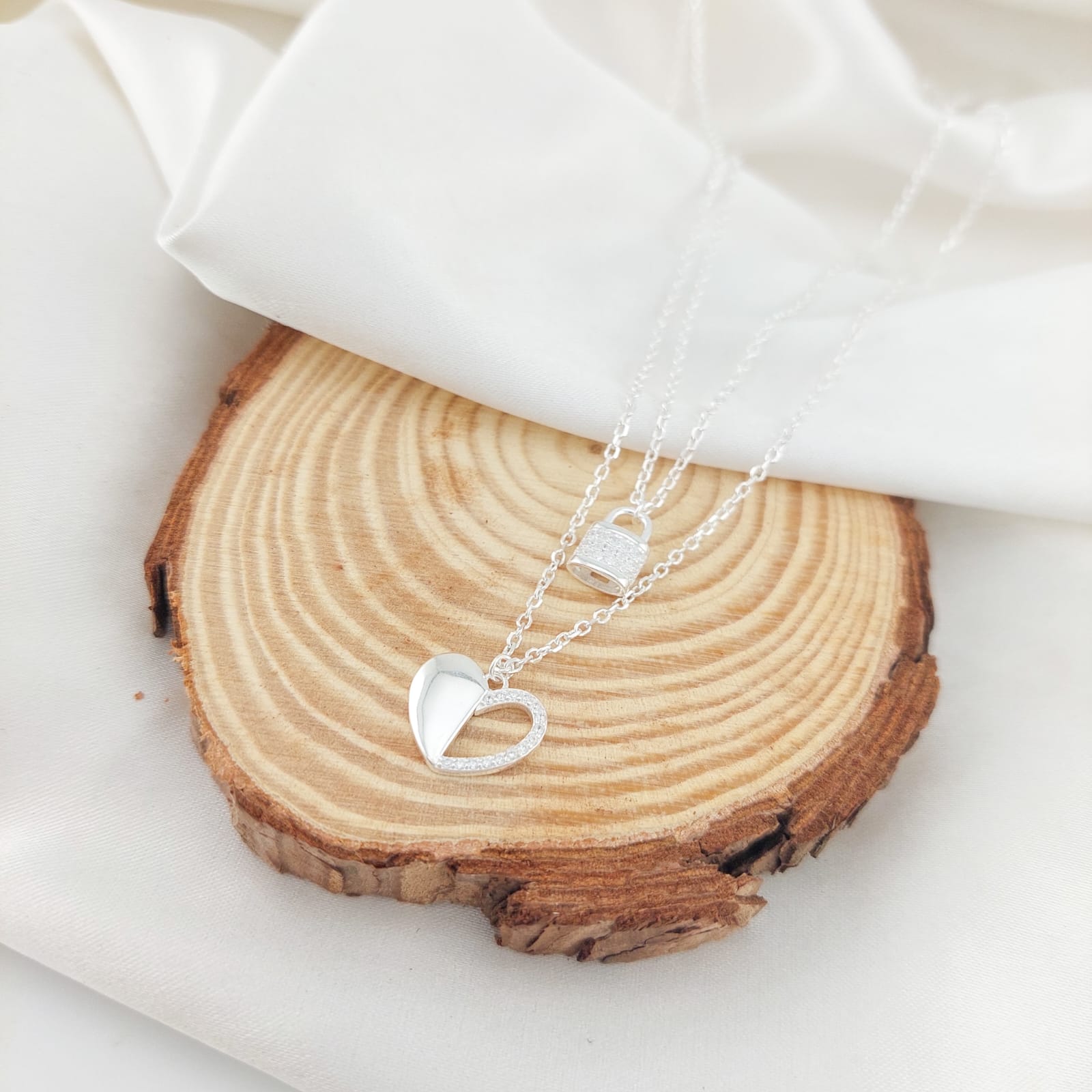 Collar Doble Dama 40-50cm Plata 925 25927