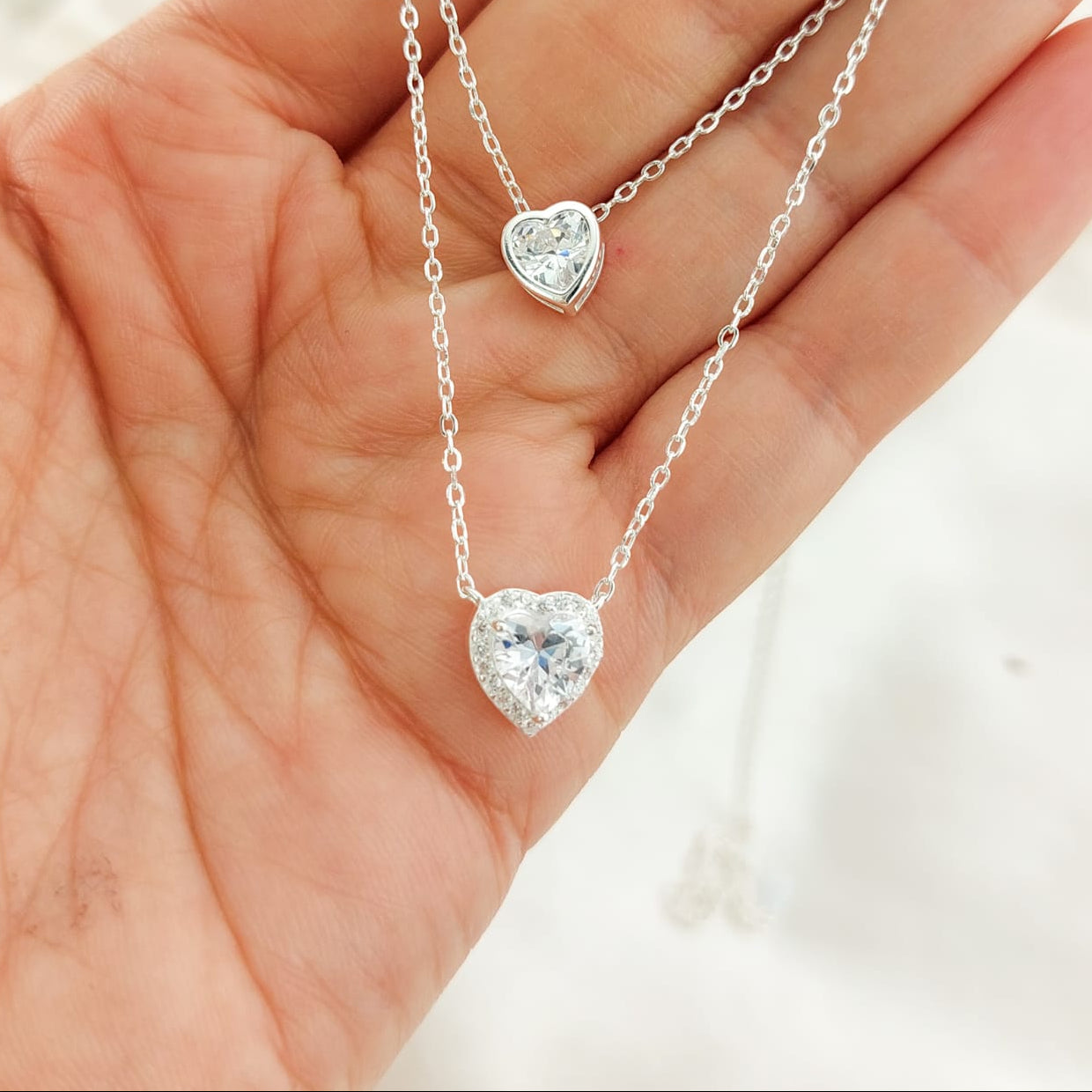 Collar Doble Dama 40-50cm Plata 925 25926