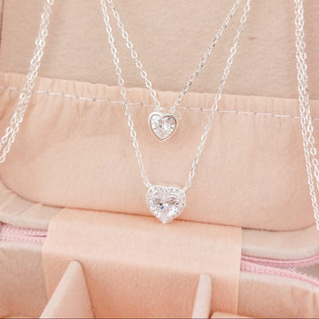 Collar Doble Dama 40-50cm Plata 925 25926