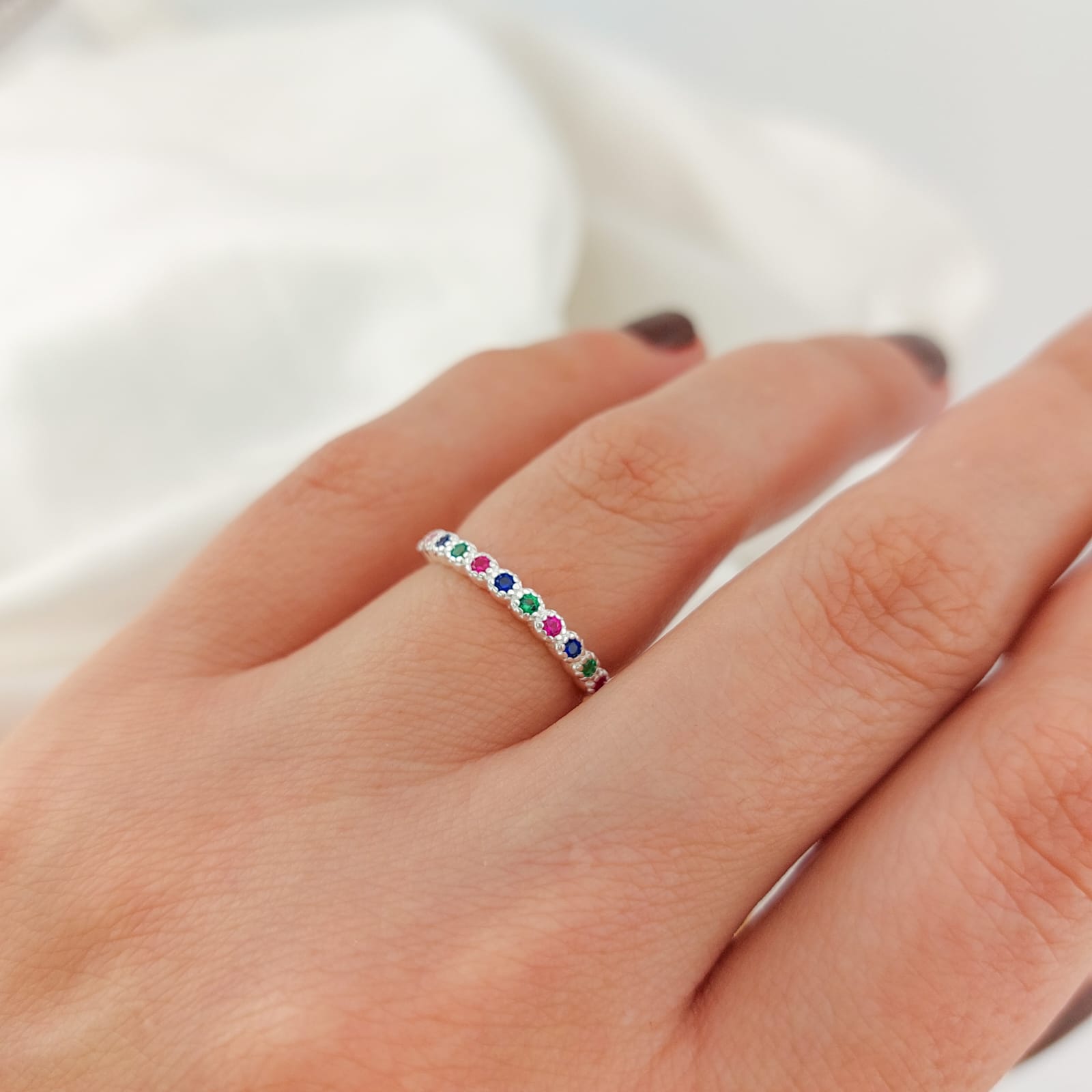 Anillo Cintillo Plata 925 25997