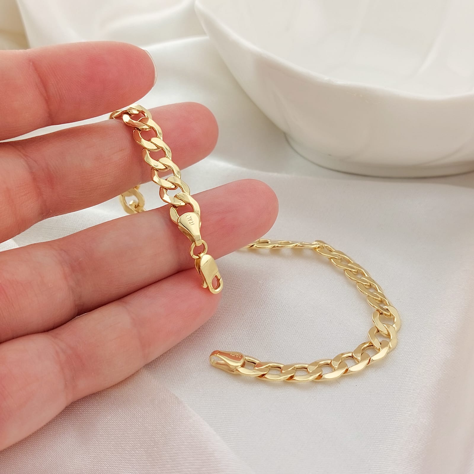 Pulsera 20cm/6mm Oro 10k 26038