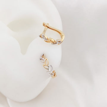 Aretes 13mm Oro 10k Italia 26058