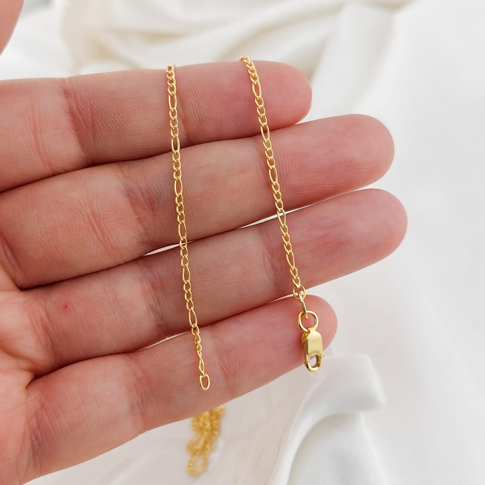 Cadena Figaro 50cm/1mm Oro 10k Italia 26105