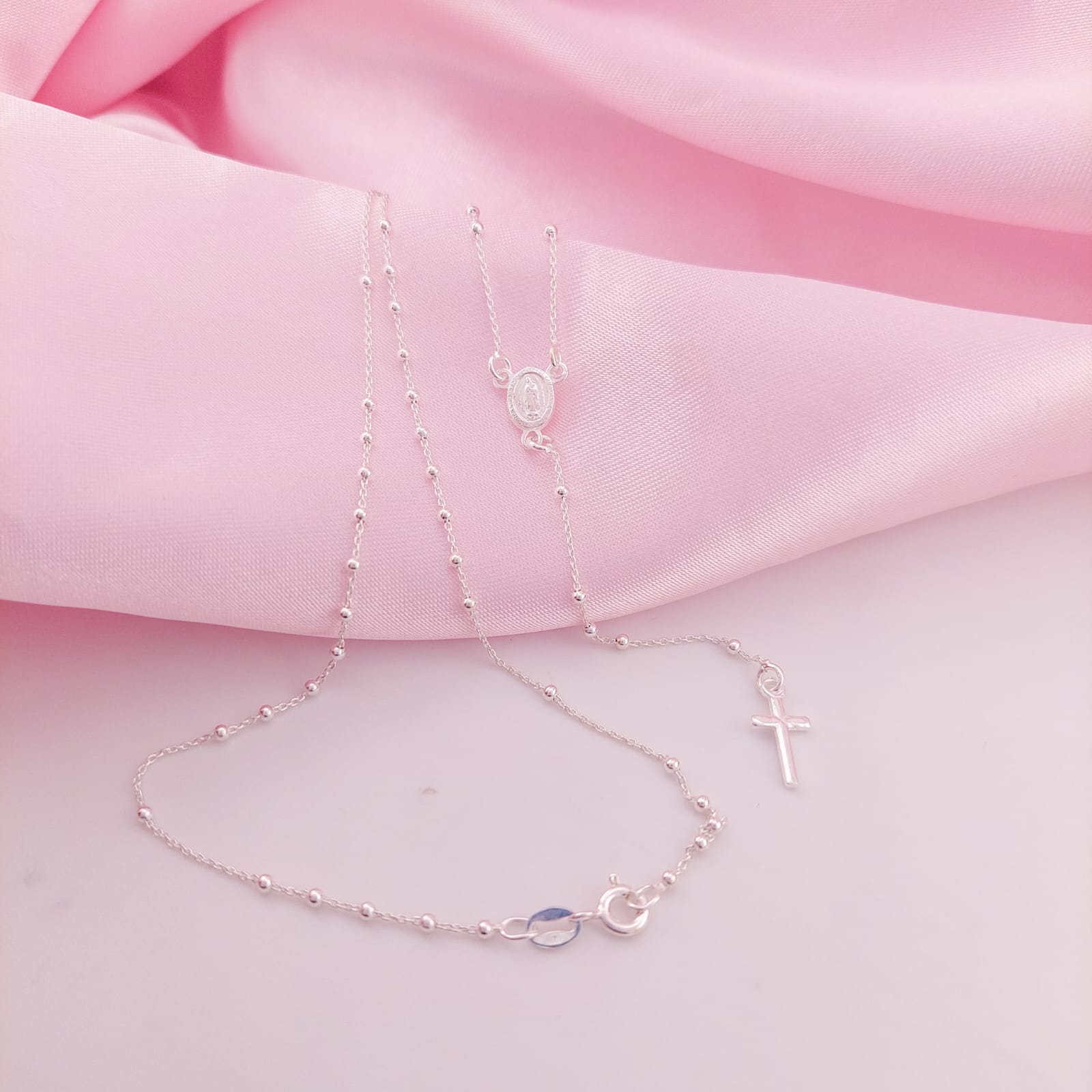 Rosario Corto 45cm Bola 1.5mm Plata 925 26118