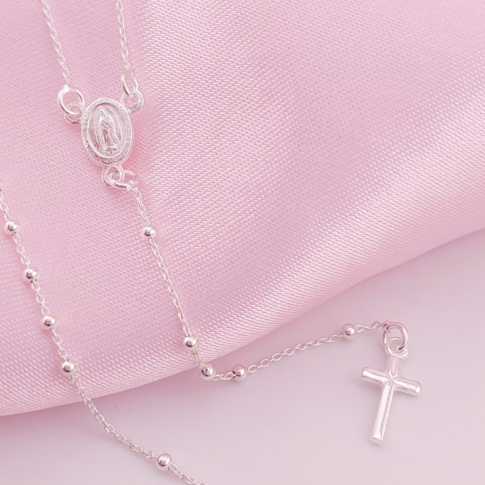 Rosario Corto 45cm Bola 1.5mm Plata 925 26118