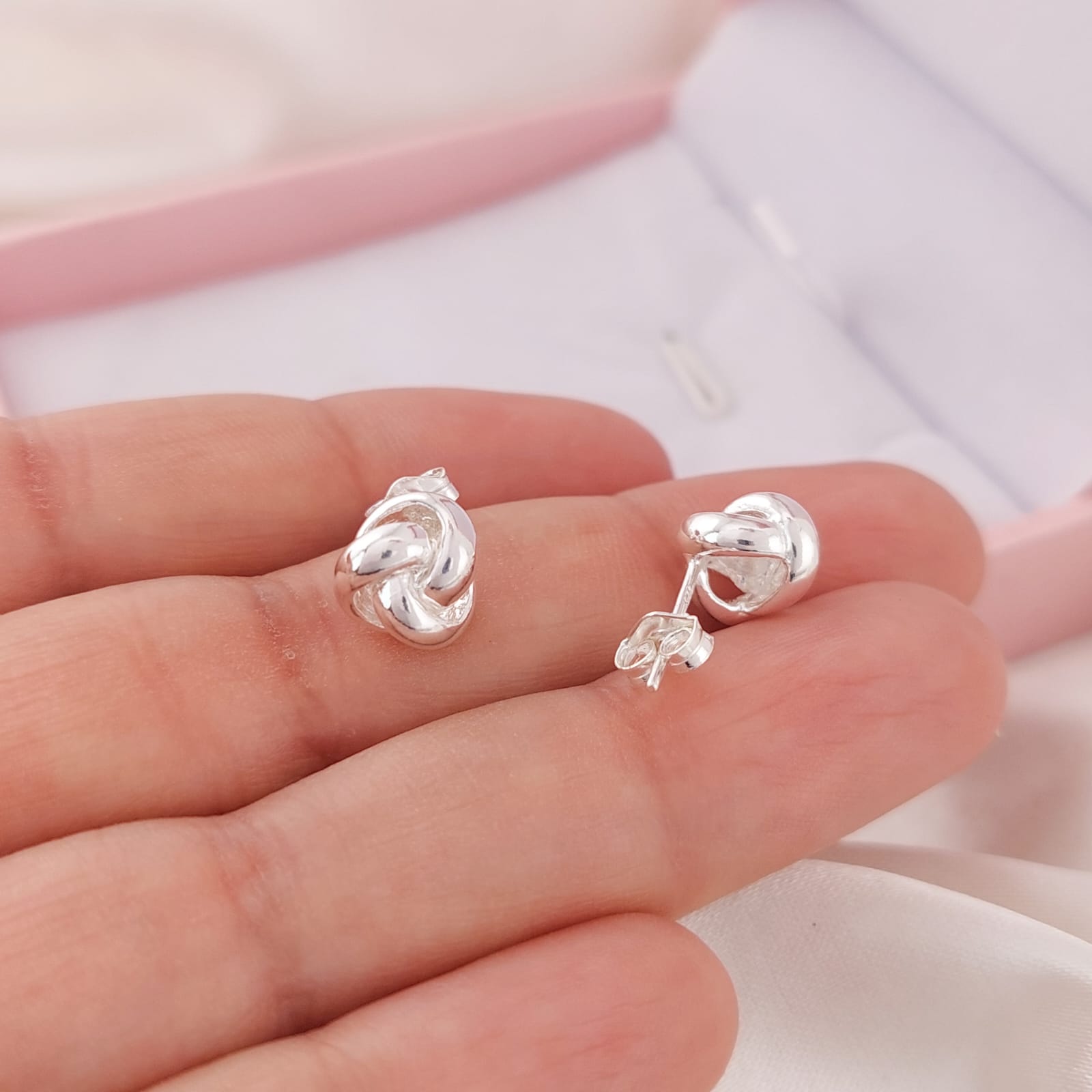 Aretes Nudo 8mm Plata 925 26163