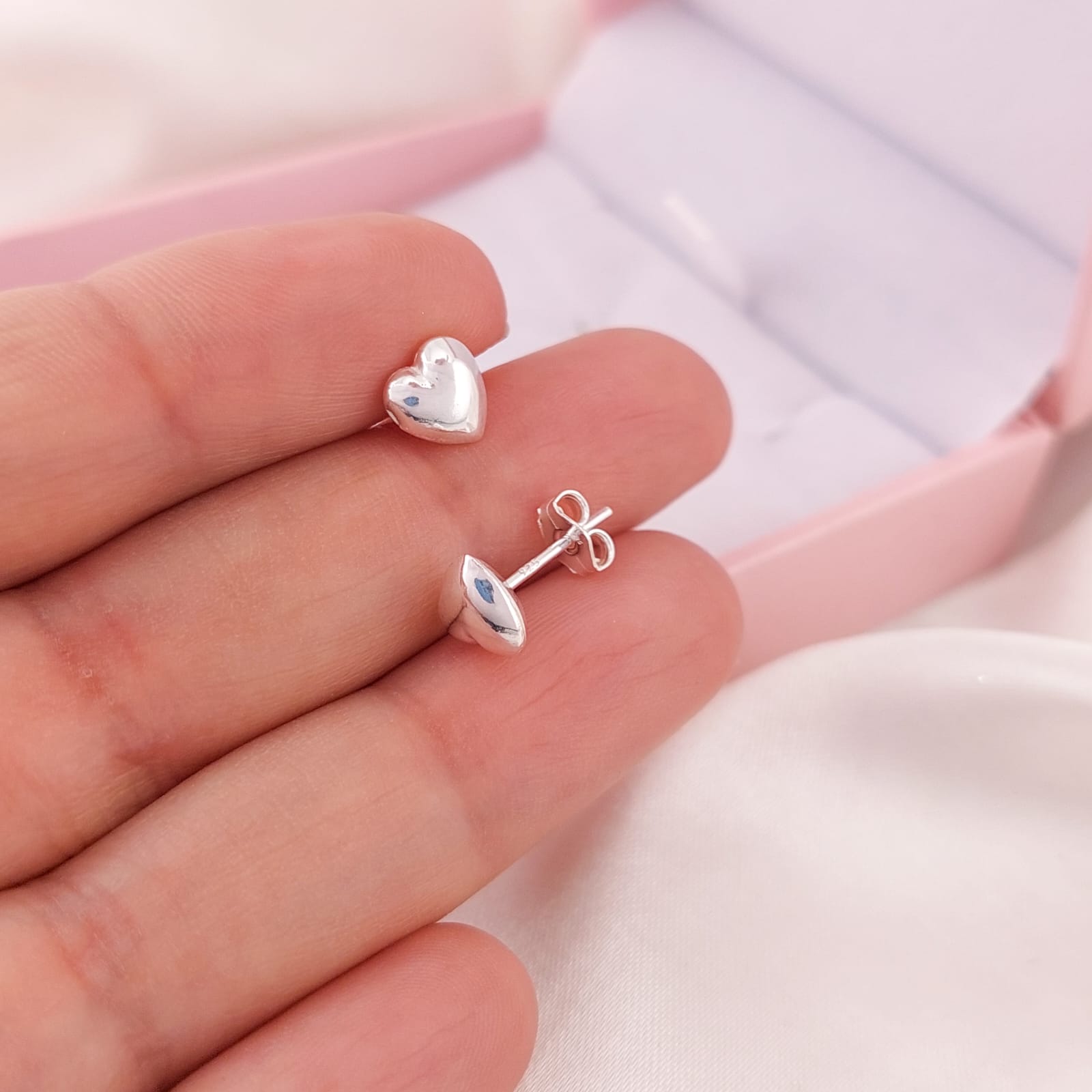 Aretes Corazón 7mm Plata 925 26165