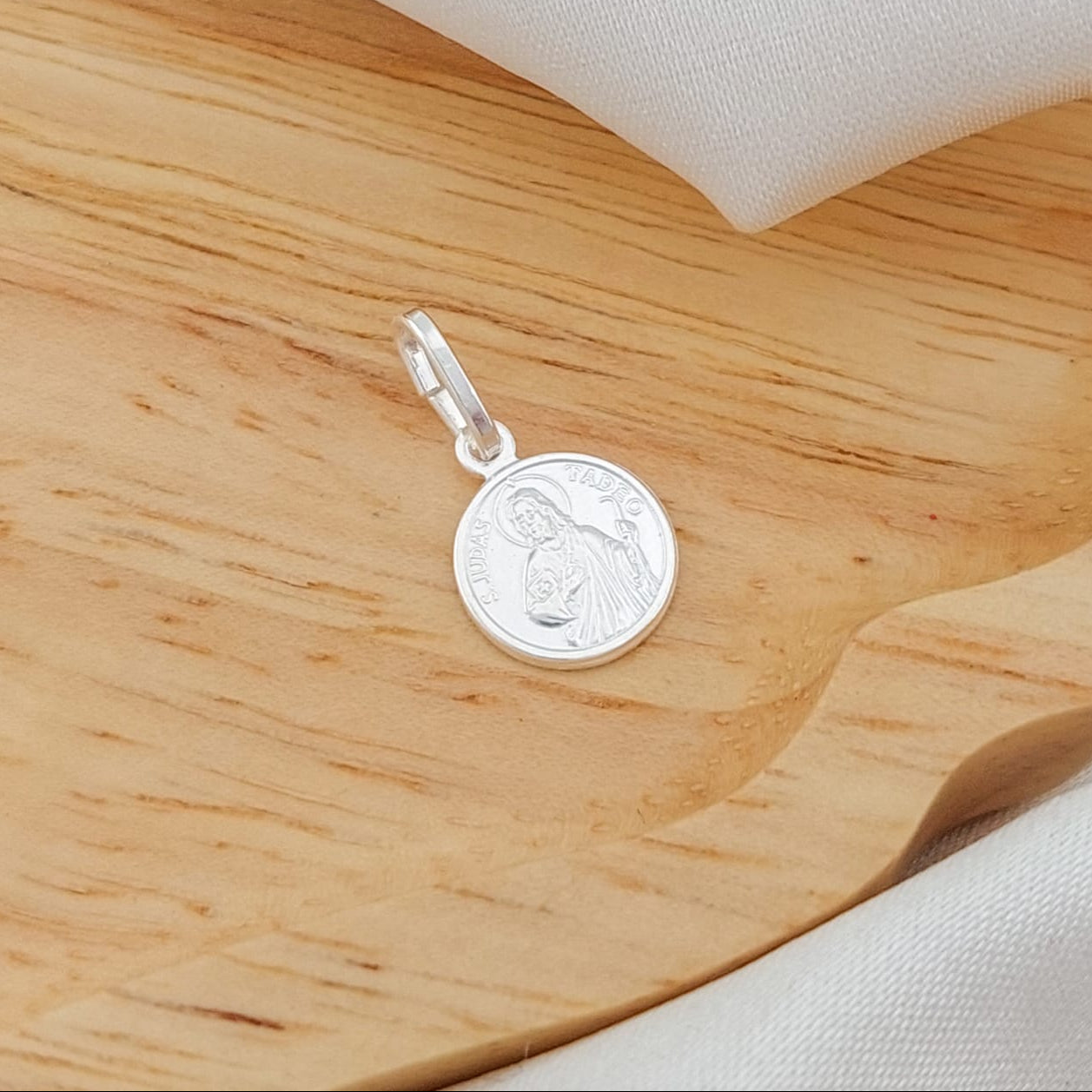Dije San Judas Tadeo 10mm Plata 925 26157