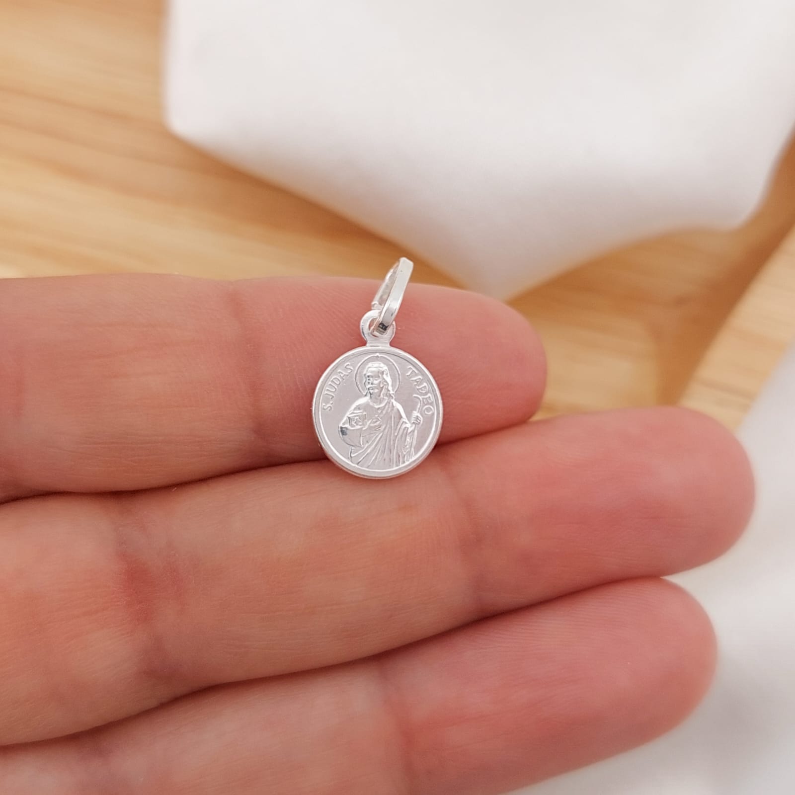 Dije San Judas Tadeo 10mm Plata 925 26157