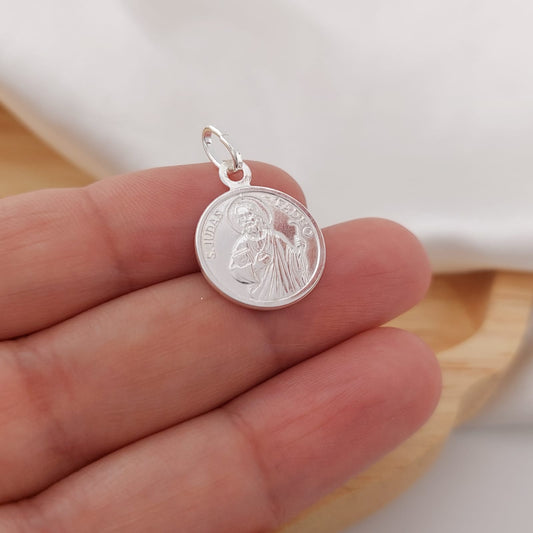 Dije San Judas Tadeo 12mm Plata 925 26156