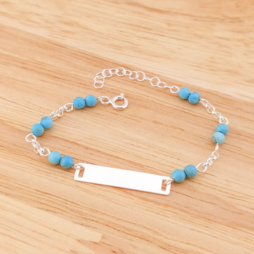 Pulsera Placa Niñas 12.5-15.5cm Plata 925 26183