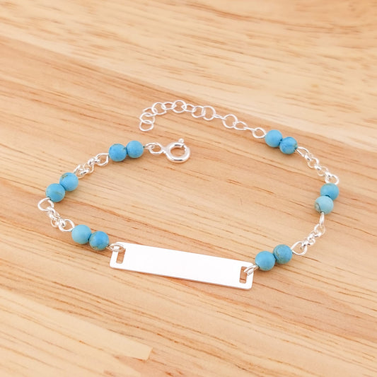 Pulsera Placa Niñas 12.5-15.5cm Plata 925 26183