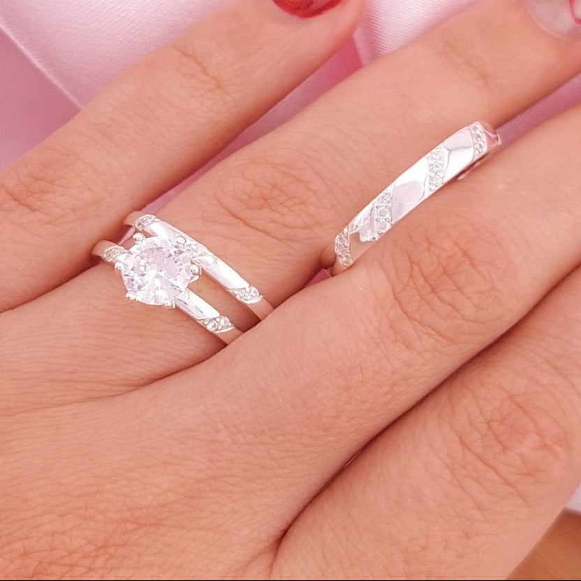 Anillos Tríos Matrimonio Plata 925 26251