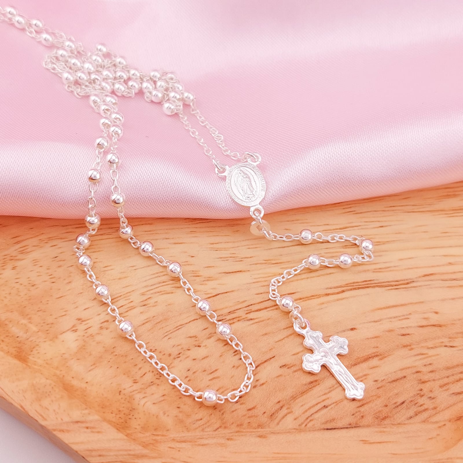 Rosario Largo 64cm Bola 2mm Plata 925 26193