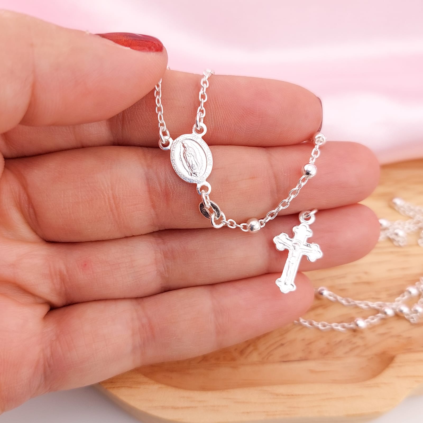 Rosario Largo 64cm Bola 2mm Plata 925 26193