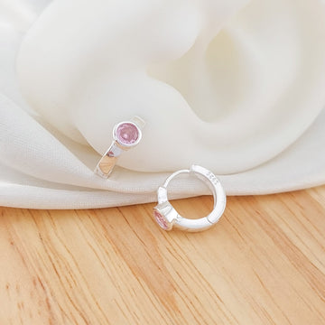 Aretes Huggies 13mm Plata 925 26357