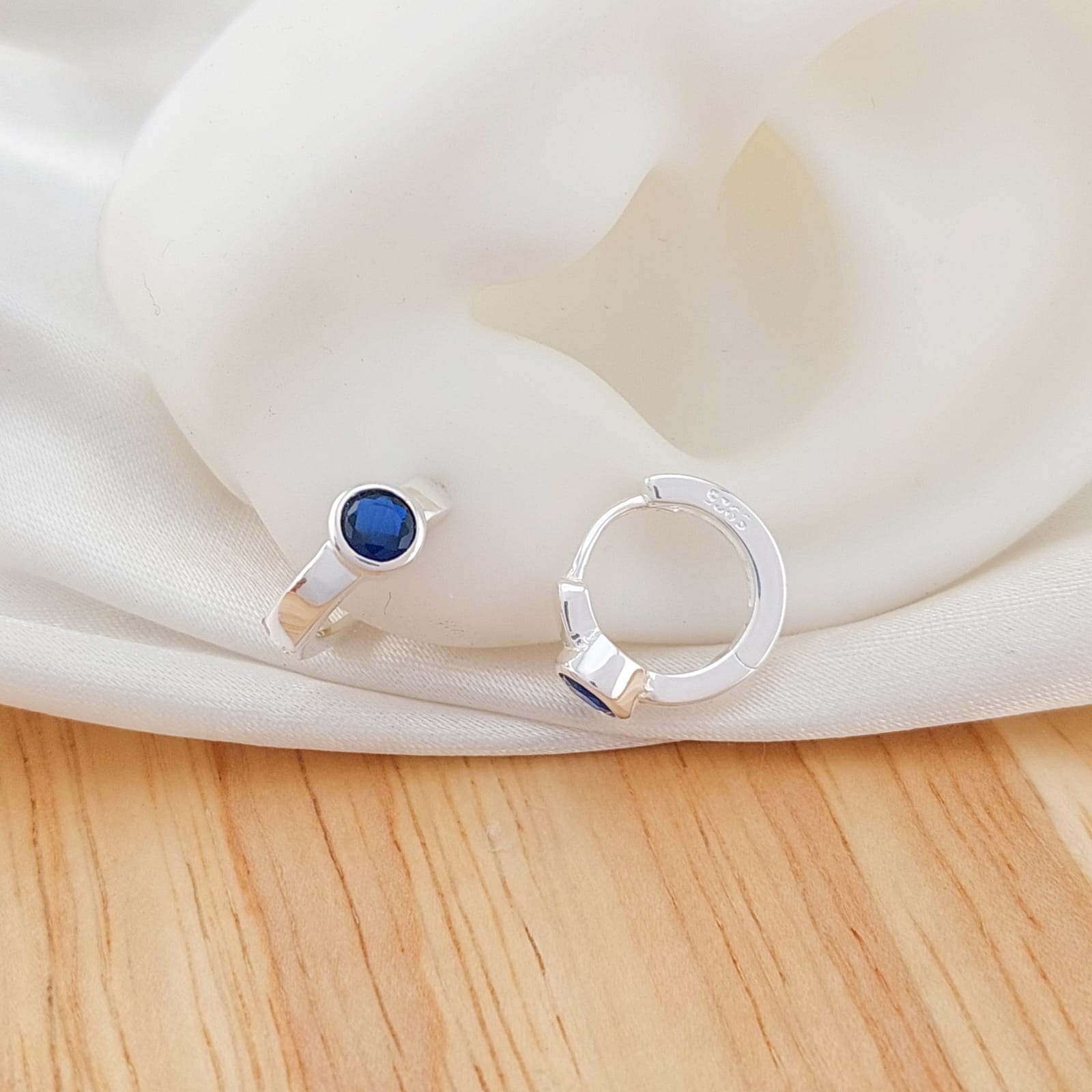 Aretes Huggies 13mm Plata 925 26355