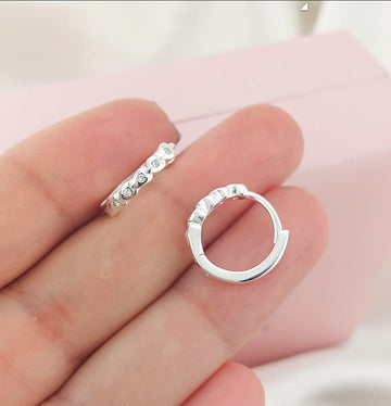 Aretes Huggies 13mm Plata 925 26364