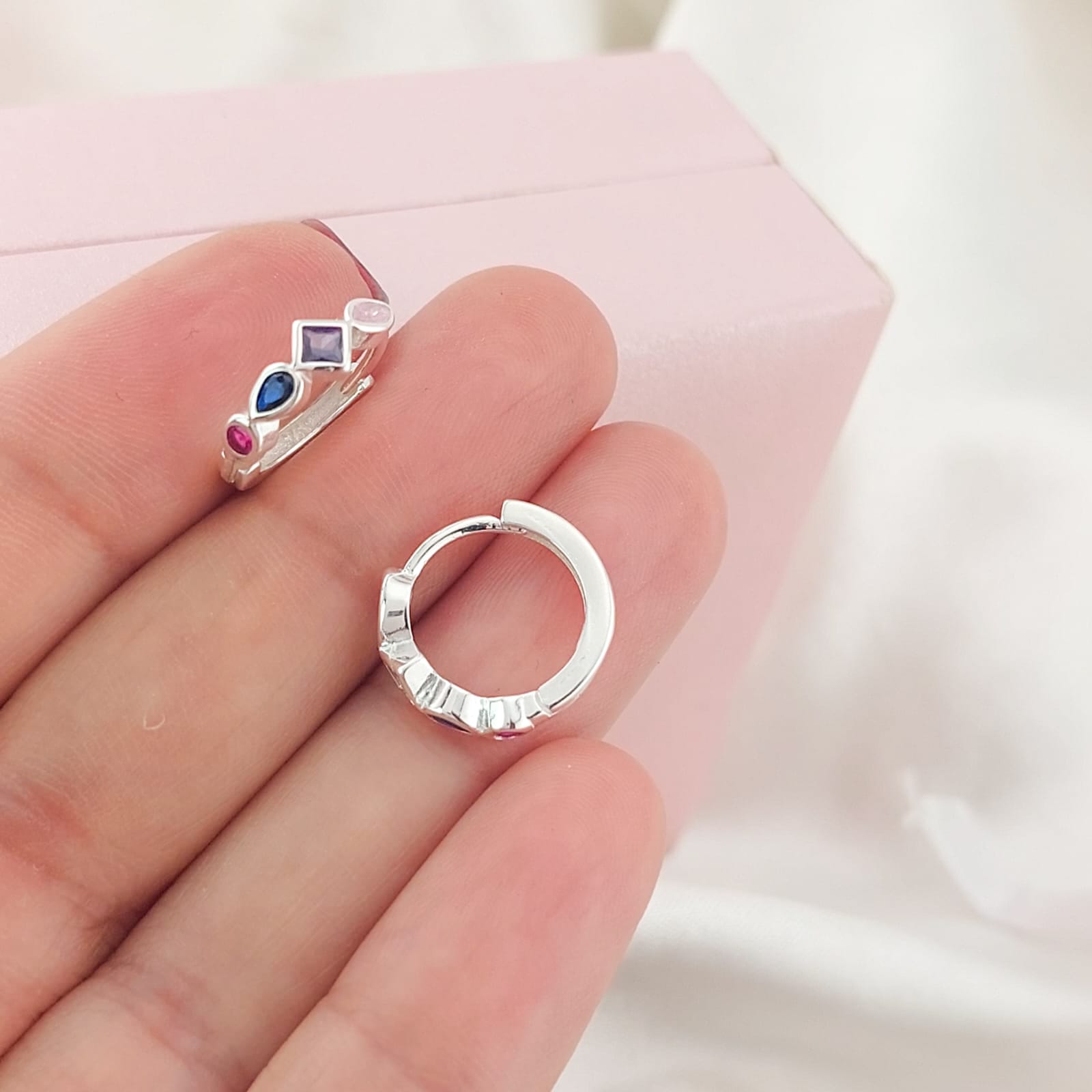Aretes Huggies 13mm Plata 925 26362
