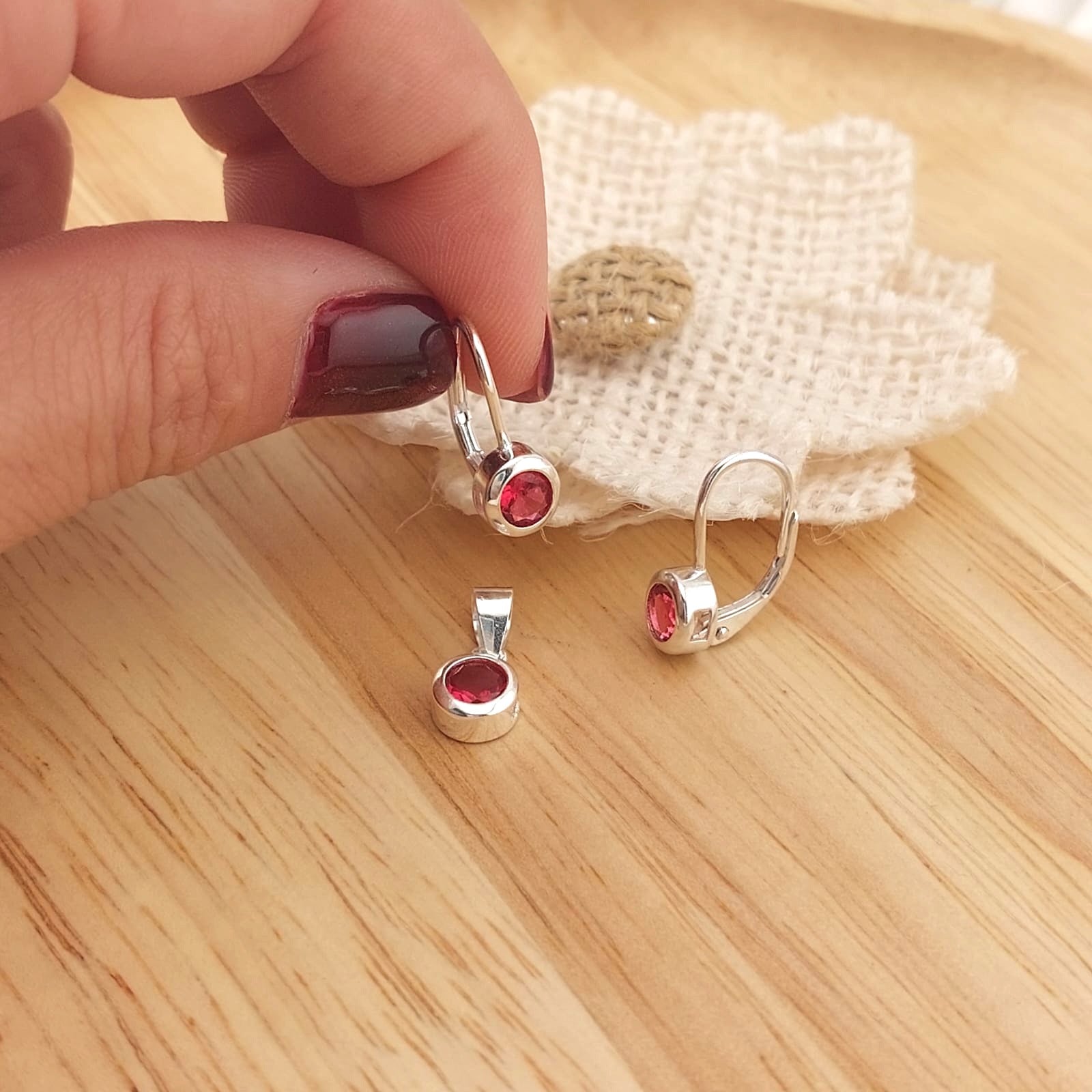 Juego Dama Plata 925 26320