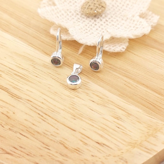 Juego Tornasol Dama Plata 925 26322