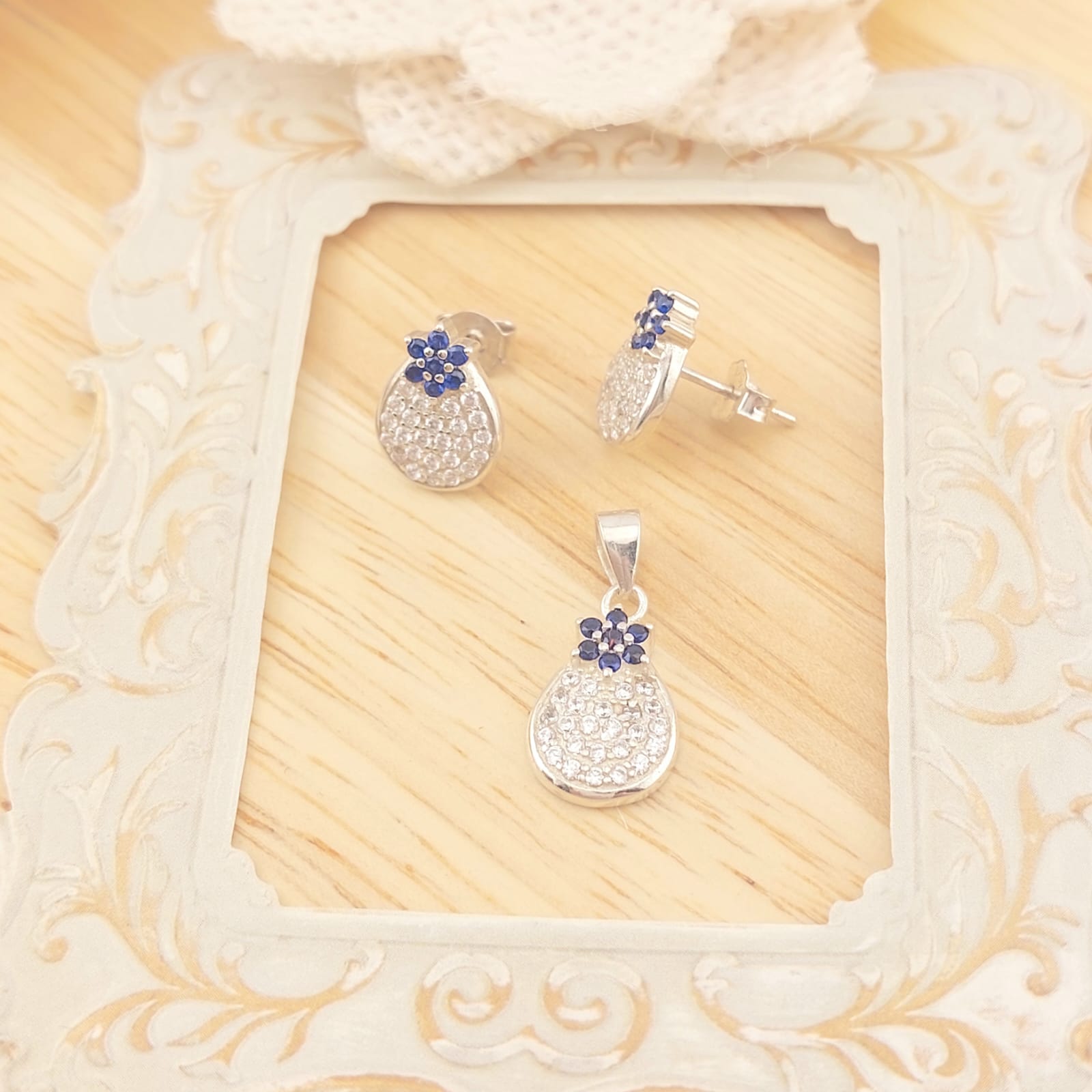 Juego Piña Dama Plata 925 26373