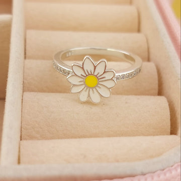 Anillo Girando Girasol Dama Plata 925 26457