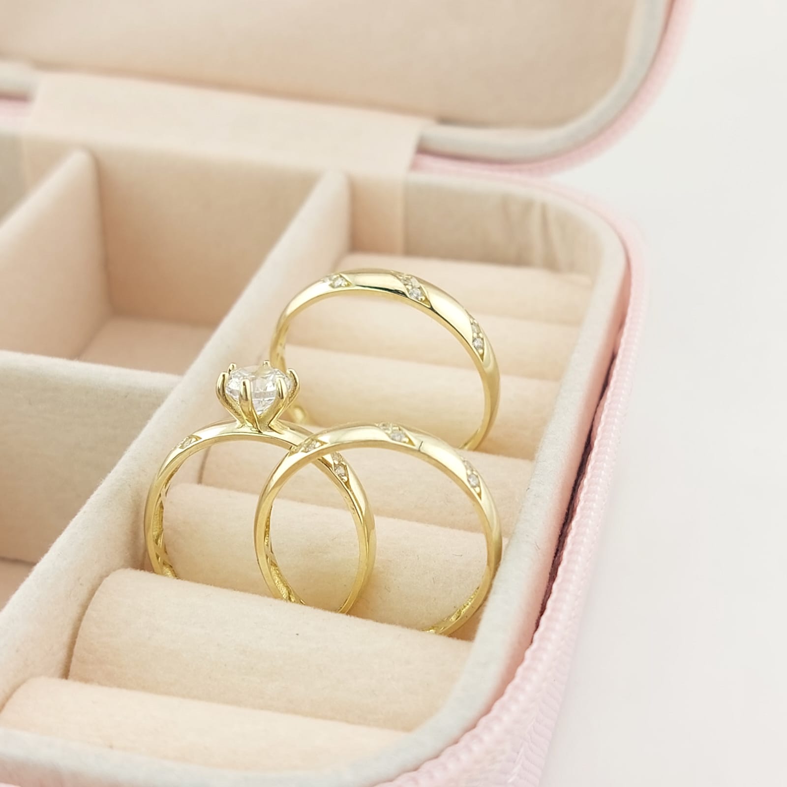 Anillos Trío Matrimonio Oro 10k 3.4g 26621