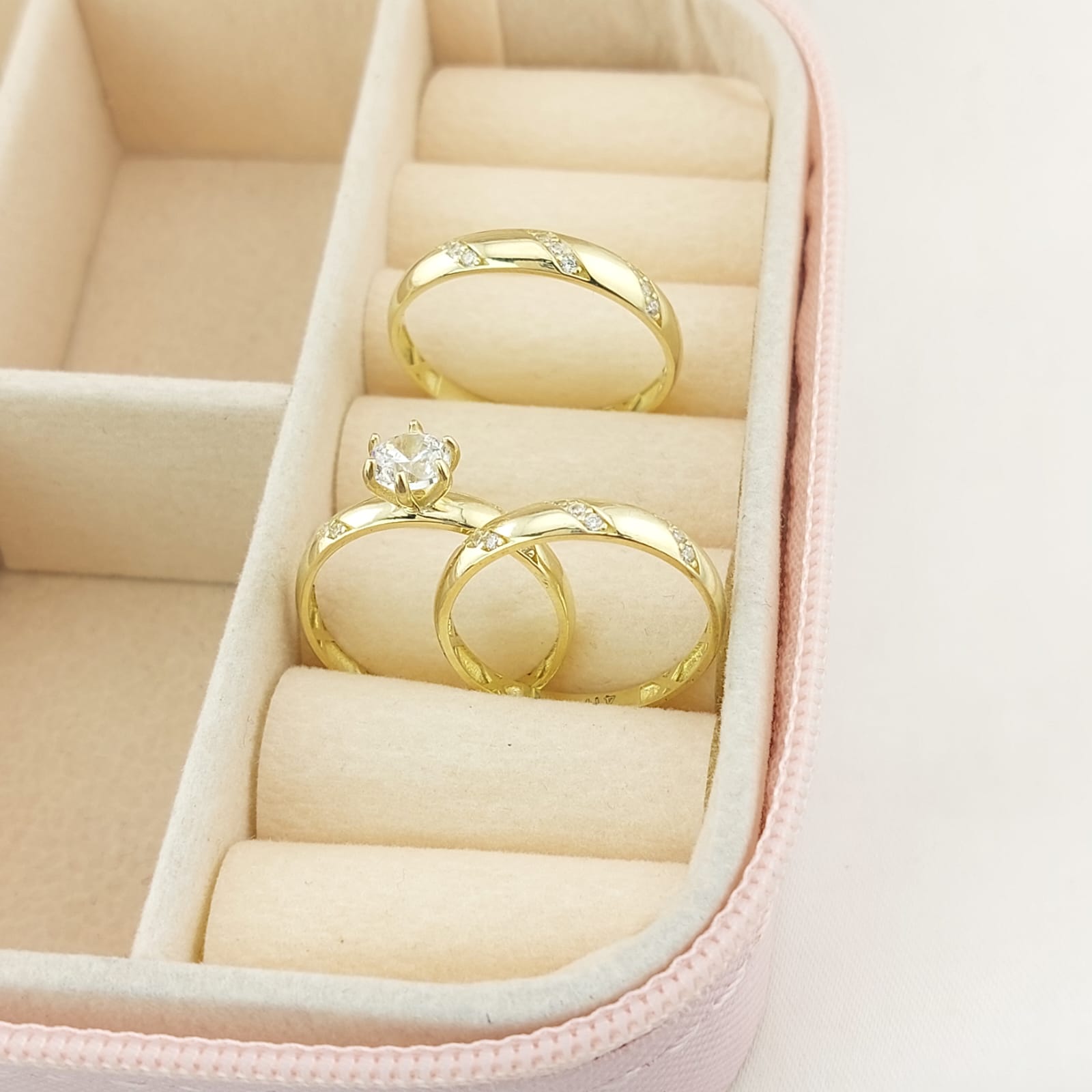 Anillos Trío Matrimonio Oro 10k 3.4g 26621