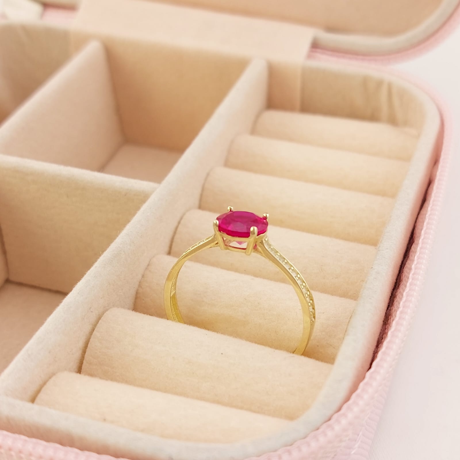 Anillo Dama Promesa CZ 6mm Oro 10k 26623