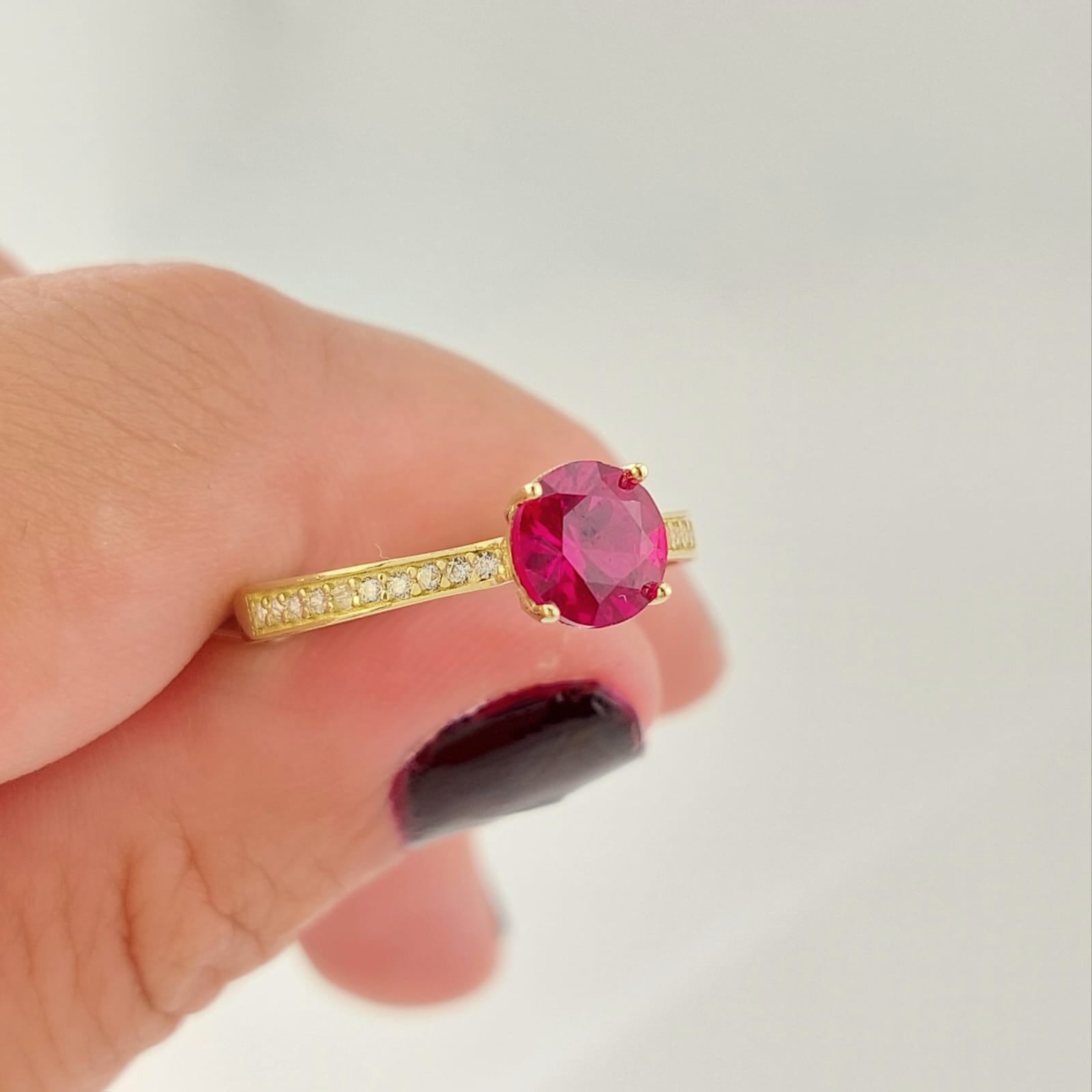Anillo Dama Promesa CZ 6mm Oro 10k 26623