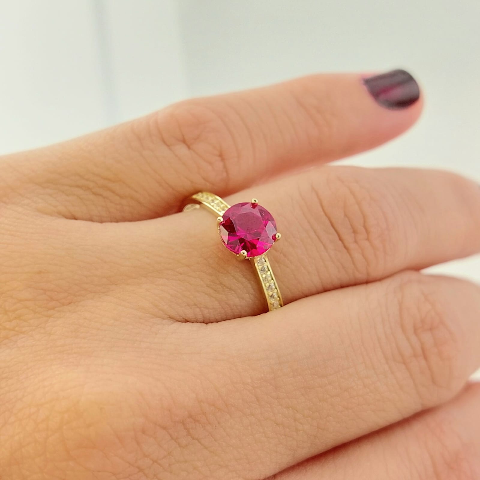 Anillo Dama Promesa CZ 6mm Oro 10k 26623