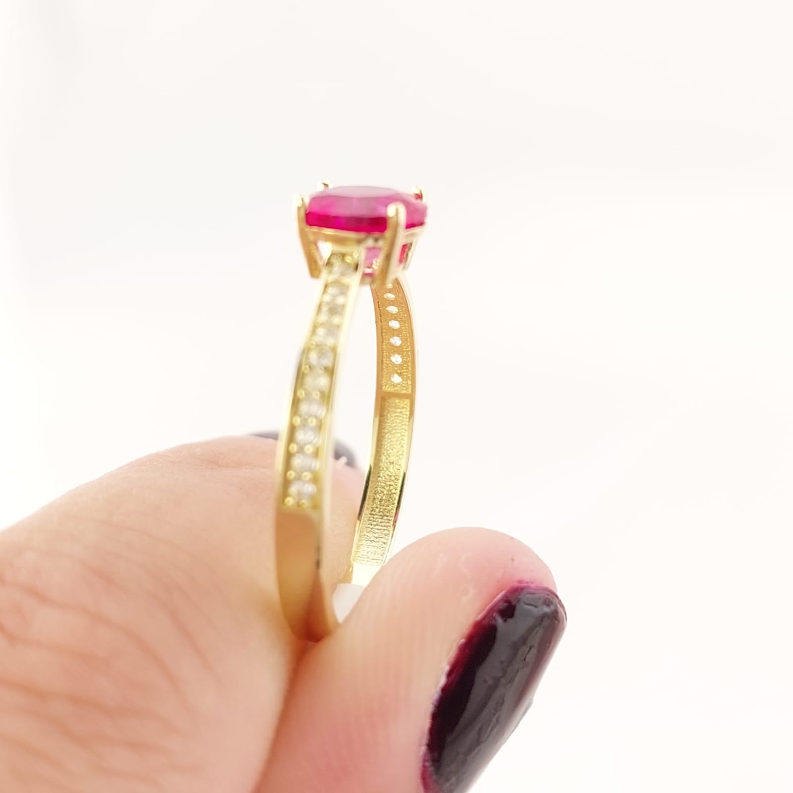 Anillo Dama Promesa CZ 6mm Oro 10k 26623