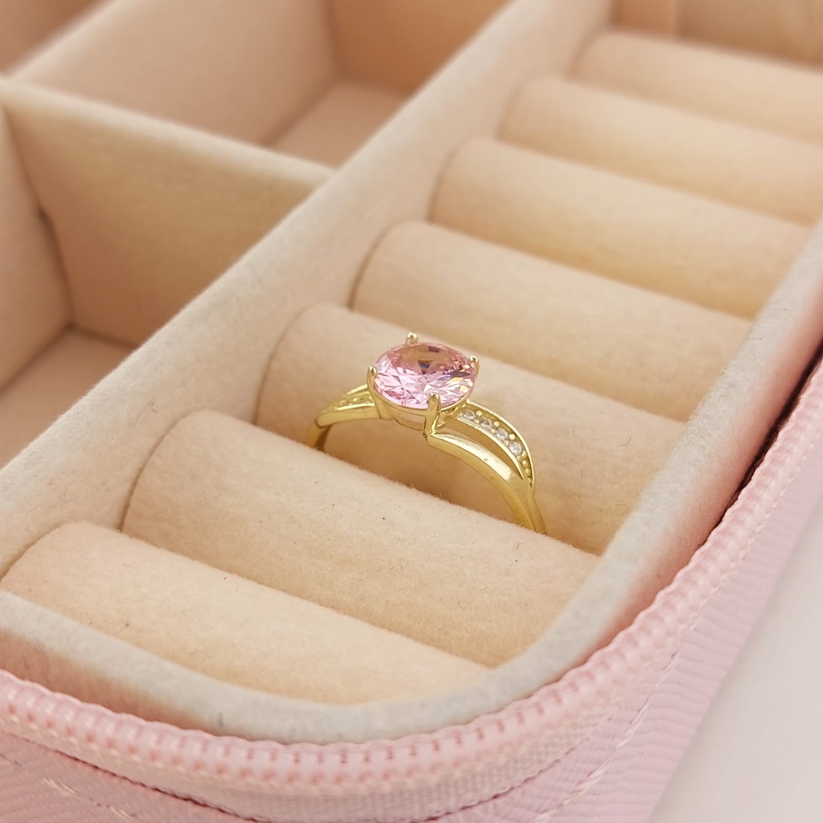 Anillo Dama Promesa CZ 6mm Oro 10k 26627