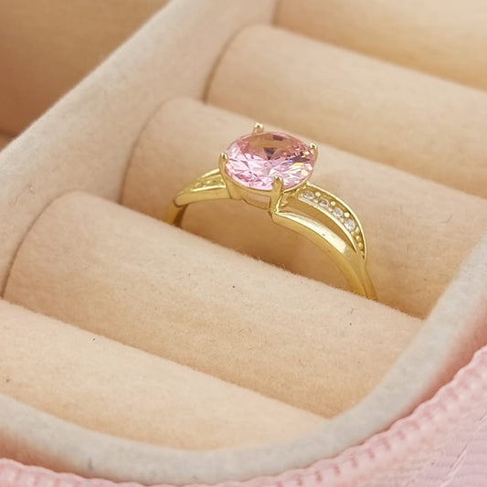 Anillo Dama Promesa CZ 6mm Oro 10k 26627