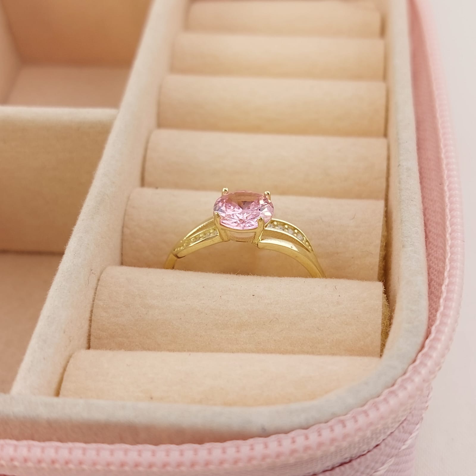 Anillo Dama Promesa CZ 6mm Oro 10k 26627