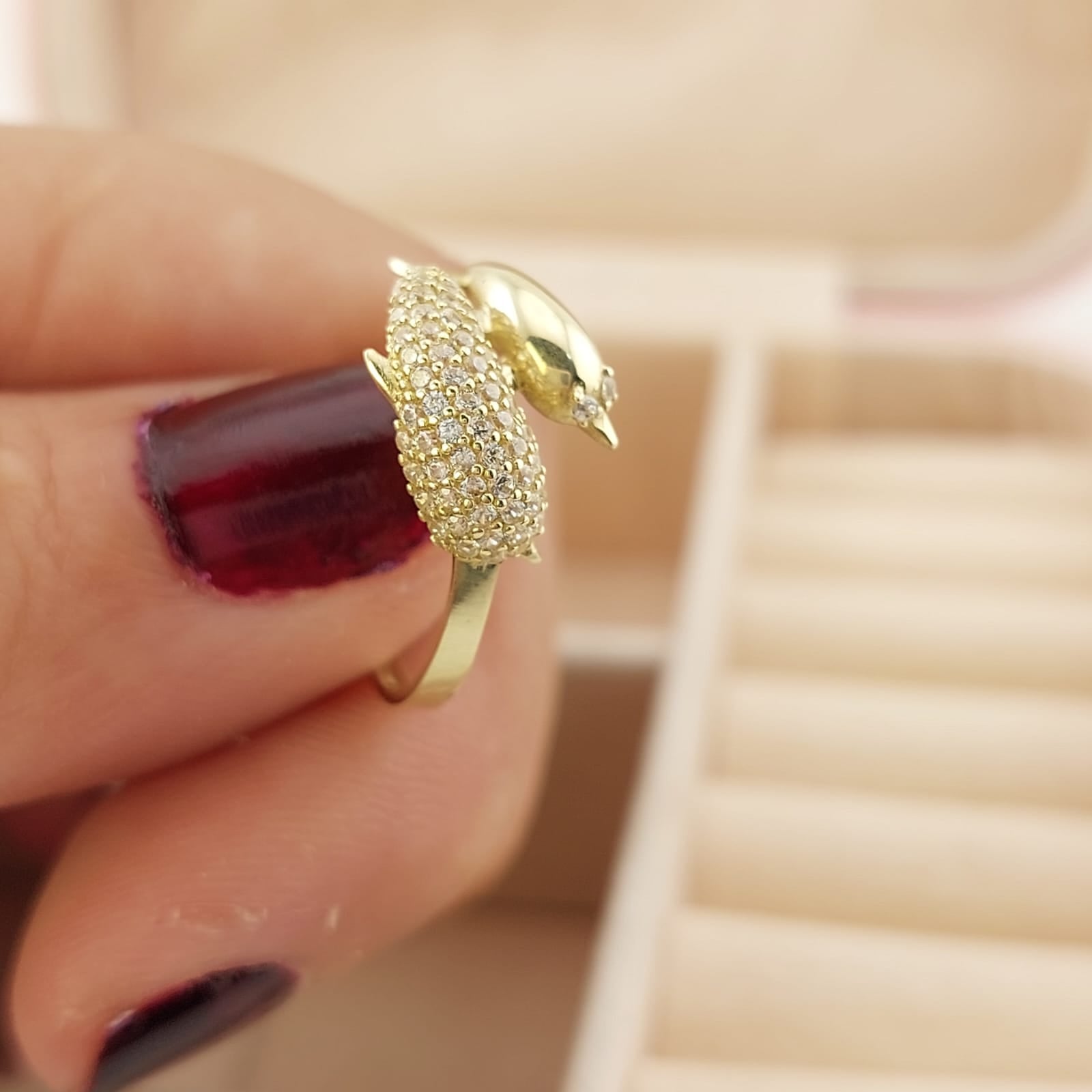 Anillo Delfín Dama Oro 10k 26630