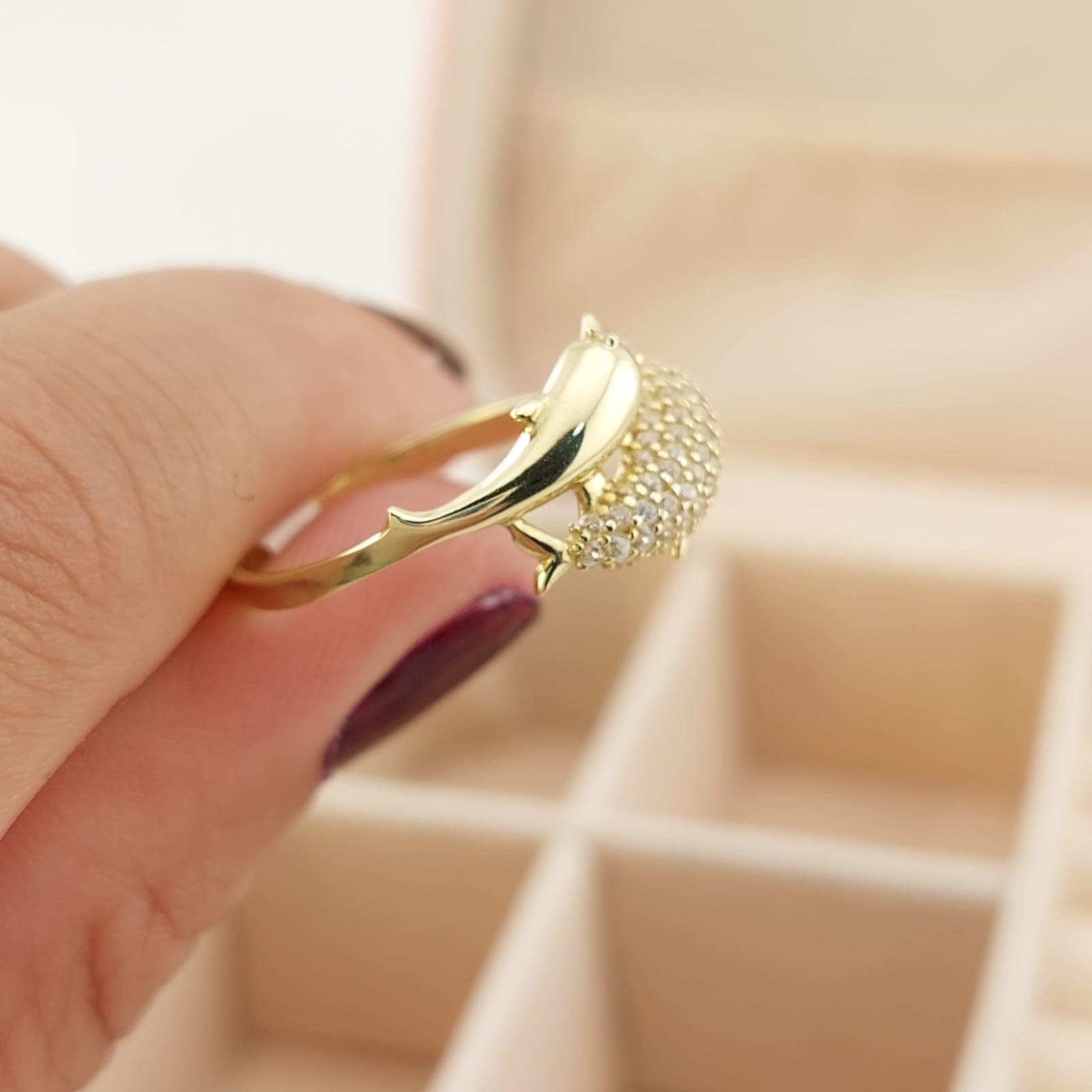 Anillo Delfín Dama Oro 10k 26630